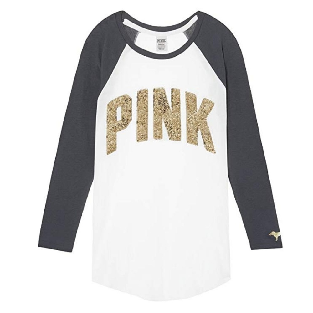 VS PINK Perfect Bling Baseball Tee